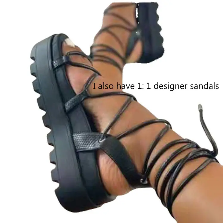 Summer new wholesale promotion women's lace up sandals women's shoes sandals