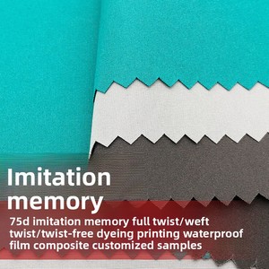 75D 100% Polyester Twill Giả Bộ Nhớ Vải PU Tráng Thoáng Khí Trọng Lượng Trung Bình Ngoài Trời Thể Thao Áo Khoác & Quần Vải - Product Image 2