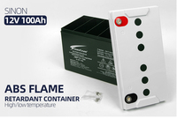 Sistem Penyimpanan Energi Rumah Tangga 12V100AH 1200Wh Baterai Gel Tertutup Siklus Dalam untuk Peralatan Rumah Tangga Penerangan Cangkang Hijau