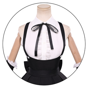 Costume de cosplay gothique noir et blanc, rétro, pour chanteuse, fille mignonne, cosplay 2D, pour homme adulte, ODM - Product Image 4