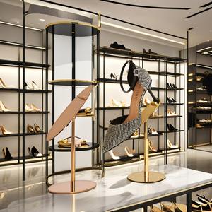 Montante per scarpe regolabile in acciaio inossidabile Design personalizzato per sandali espositore per scarpe sportive porta supporto negozio - Product Image 6