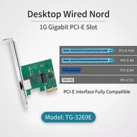 Tarjeta de Red GigabitPCI-E Universal TP-LINK con Puerto Ethernet Cableado Integrado para Expansión de Computadora de Escritorio TG-3269E