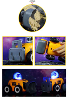 Jouet de véhicule de construction télécommandé DWI pour enfants, ensemble de camions d'ingénierie de dessin animé RC, chariot élévateur RC, excavatrice, rouleau compresseur, bulldozer, voiture