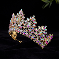 Couronne de strass en alliage pour la mariée Coiffe en diamant de style populaire pour les filles pour la décoration de cheveux de mariage et d'anniversaire d'Halloween
