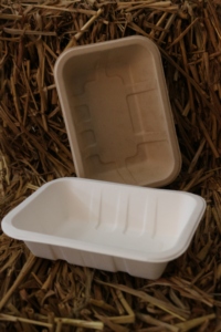 Anpassbare 400ml biologisch abbaubare weiße Einweg-Zuckerrohr pulpe zum Mitnehmen Box Besteckset zum Mittagessen - Product Image 3