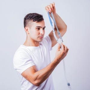 <span class=keywords><strong>Masque</strong></span> nasal BMC P2 CPAP avec coussinets en silicone S/M/L et sangle de tête - Ultra léger et silencieux pour la thérapie de l'<span class=keywords><strong>apnée</strong></span> du <span class=keywords><strong>sommeil</strong></span> - Product Image 5