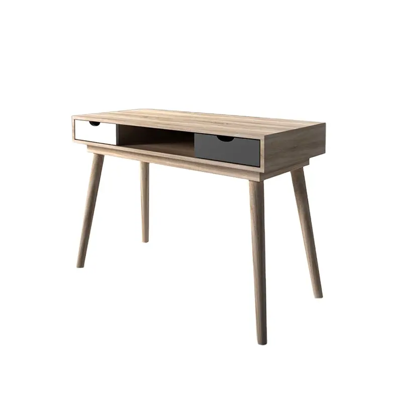 Modern oak computer desk solid wood furniture leg