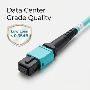 Compatible MPO to LC MTP <b>Patch</b> Cord 12 Fiber Single Mode OS2 G657A2 Elite Grade Breakout <b>Cable</b> for High Density Cabling - Product Image 5