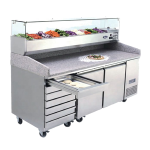 Table de préparation de Pizza, <span class=keywords><strong>comptoir</strong></span> en marbre, en acier inoxydable, <span class=keywords><strong>professionnel</strong></span>, en granit - Product Image 6