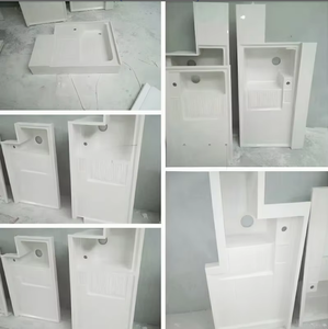 Évier de <span class=keywords><strong>lavage</strong></span> intégré en pierre de quartz avec planche à laver, lavabo moderne pour usage hôtelier et scolaire, lavabo combiné - Product Image 5