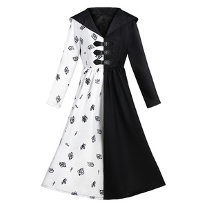 Costume de Reine <span class=keywords><strong>Cruella</strong></span> pour femme adulte, 101 chiens, robe de cosplay, DISN-001 - Product Image 5