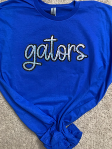 Personalizzare le toppe da ricamo con guerrieri di paillettes d'argento con consegna esentasse MOQ 50 pz Gators ribelli Aggies applicazioni per i trasferimenti di paillettes - Product Image 2