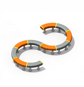 Equipo de entrenamiento sensorial al aire libre para niños, equipo de juego de puente de canoa de equilibrio <span class=keywords><strong>S</strong></span> utilizado en parques, patios escolares - Product Image 6