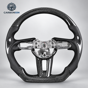Volant sport à fond plat 3 branches personnalisé pour Mazda Mazda 3/6/CX3/CX4/CX5/CX50/CX30/CX8/CX9/CX90 - Fibre de carbone - Product Image 1