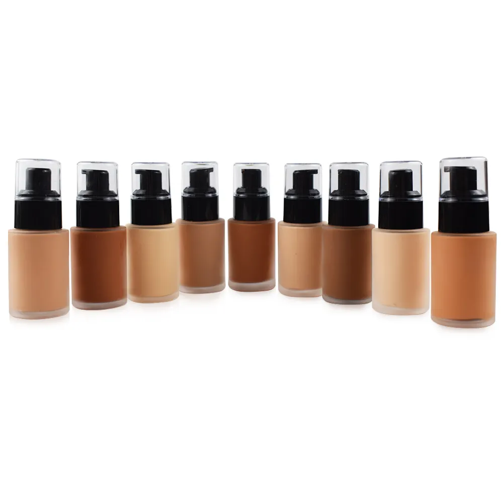 Großhandel Private Label 9 Farbe Matte Stick Makeup Wasserdichte langlebige White ning Liquid Foundation