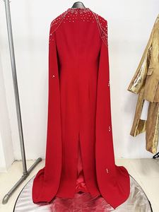Vestido <span class=keywords><strong>de</strong></span> <span class=keywords><strong>Noche</strong></span> Elegante <span class=keywords><strong>de</strong></span> Crepé Negro <span class=keywords><strong>de</strong></span> Manga Larga con Capa Bordada a Mano, Largo hasta el Suelo, <span class=keywords><strong>de</strong></span> Alta Calidad, el Más Vendido <span class=keywords><strong>de</strong></span> 2026 - Product Image 5
