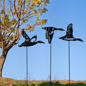 Arreglo de Adornos de Jardín para Exteriores, de Metal, de Lujo, para Terrazas, Letreros de Primavera, Otoño, Halloween, Inusuales, de Acero Inoxidable Oxidado, Artificiales - Product Image 2