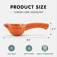 Exprimidor Manual de Aluminio Resistente para Frutas Cítricas, Limón y Naranja
