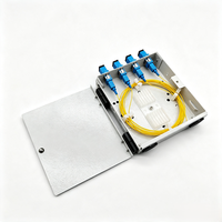 Boîtier de distribution de terminaison fibre optique mural FTTH 4 ports mini FDF SC LC FC ST, adaptateur monomode, 4 cœurs