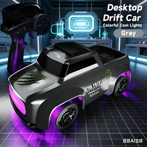 <span class=keywords><strong>Mini</strong></span> Coche RC de Escritorio a Escala 1:64, 6 Canales, 4WD, Derrape, Juguete de Control Remoto con Luces LED de Colores y Acelerador Proporcional - Product Image 4