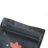 Sac à café à fond plat OEM avec valve de dégazage, fermeture éclair facile à déchirer, en aluminium