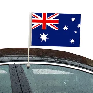 Huiyi Australia ventana coche bandera promoción nuevo producto decorativo Mini impresión personalizada coche ventana bandera