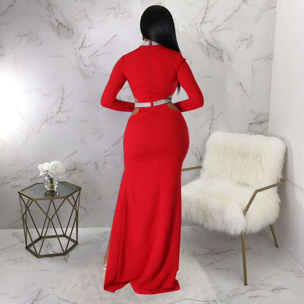 white christmas dresses Jluxlabel | Black Drape Mock Neck Dress