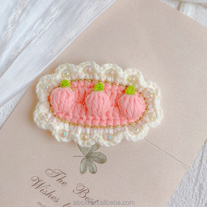 Mignon <span class=keywords><strong>rose</strong></span> cerise Crochet épingle à cheveux créative pour Halloween noël remise des diplômes saint valentin fête des mères nouvel an fête des pères - Product Image 6