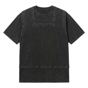 เสื้อยืดผ้าฝ้ายลายกราฟิกสำหรับผู้ชายเสื้อยืดครอปสองชั้นแนววินเทจผ้าคอตตอน100% ได้ตามต้องการ - Product Image 6