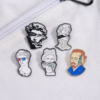Cadeau Unique Célébrité Statue Humaine Art Émail Pins En Gros Classique Figure Sculpture Revers Chemise Sac À Dos Sac Broches Broches