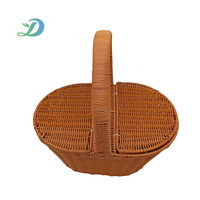 Panier en rotin tressé marron, idéal pour les buffets d'hôtel, les pique-niques en plein air et l'agencement des tables – Offre Spéciale