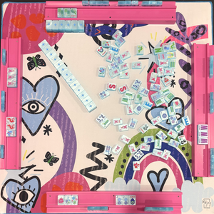 Bespoke Mahjong Tiles <strong>Lucky</strong> <strong>Charms</strong> Hamptons Pearl Blue Luxury Double Sided Carved Acrylic Friends Gathering Retail Wholesale - Product Image 6