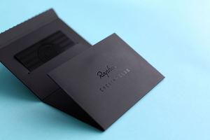 Custom Logo Hot Stamping UV Hot Sale <b>Black</b> Vip Credit Card Membership Free <b>Gift</b> Card <b>Box</b> Envelope Tear Envelope <b>Gift</b> <b>Box</b> Mailer - Product Image 3