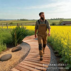 Caminos de Jardín de Madera, Pasarelas para Patio Exterior, Resistentes al Agua, Decorativas, Estilo Minimalista, de 12 Pulgadas o Más - Product Image 4
