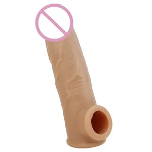 Men's Thickening Silicone Penis Cocking Adult Products Contraceptive Crystal Sleeves for men