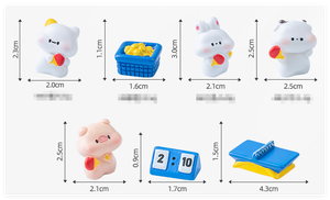 Mini tableau <span class=keywords><strong>de</strong></span> bord 3D en résine pour enfant, jouet <span class=keywords><strong>de</strong></span> sport, dessin animé, jardin, <span class=keywords><strong>tennis</strong></span> <span class=keywords><strong>de</strong></span> <span class=keywords><strong>table</strong></span>, chat, lapin, vache, cochon, DIY - Product Image 5