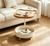 Table basse de salon en forme d'ours, sur pieds, avec structure en bois mobile, durable, écologique, moderne et minimaliste, mobilier de maison