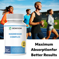 Capsules de citrate de magnésium 1000 mg OEM/ODM - Supplément de magnésium anhydre à absorption élevée, vente en gros d'usine
