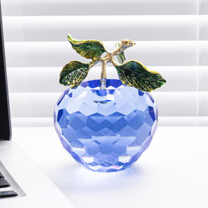 Ornement de Noël en cristal gravé en forme de pomme, boule et globe écologiques, design personnalisé, impression numérique, en stock, vente en gros - Product Image 2