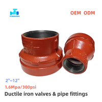 Raccord de réduction rainuré concentrique femelle en fonte ductile UL FM de qualité supérieure pour tuyauterie rigide
