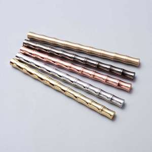 High Quality Logo Imprinted Corporate Gift 0.7mm Bamboo Business Writing Ballpoint <b>Pen</b> Steel Gel <b>Pen</b> Premium 0.7mm Writing Width - Product Image 2