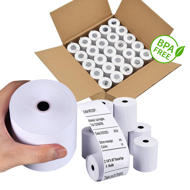 Wholesale Price a Grade BPA Free 57x40 80x80 mm Termicos Coated Rollos De Till Thermo Pos Papel Thermal Paper Roll for Printer