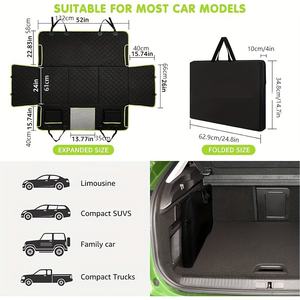 Overzee In Voorraad Achterbank Extender Voor Honden, Opvouwbare Hond Autostoel Cover Harde Bodem Voor Achterbank Grote Ruimte, Honden Hangmat - Product Image 3