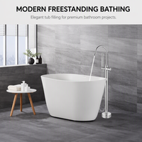 Robinet de baignoire autoportant de luxe en nickel brossé, robinet de baignoire sur pied en laiton pour salle de bain, pour la vente en gros