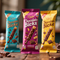 Op maat gemaakte verzegelbare plastic Mylar folie voedselverpakking zak voor chocolade, snacks en energierijke repen