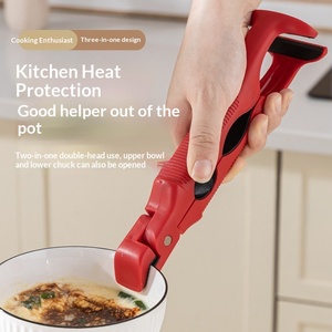 Clip <span class=keywords><strong>de</strong></span> <span class=keywords><strong>cuisine</strong></span> multifonctionnel <span class=keywords><strong>en</strong></span> <span class=keywords><strong>silicone</strong></span> alimentaire pour plat à vapeur, anti-brûlure et antidérapant, pour bols et plats - Product Image 2
