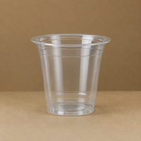 98 Caliber 12OZ 16OZ Transparante Wegwerp PET Plastic Bekers Met Platte Deksel, Koepelvormig Deksel of Zonder Deksel voor Koude Fruitthee