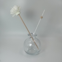 Diffuseur de parfum en verre d'aromathérapie 100 ml avec bouchon en caoutchouc, imprimé sérigraphié, pour huiles essentielles et senteurs, avec boîte en liège