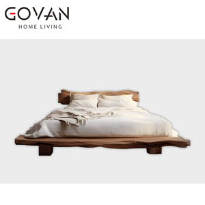 Wabi Sabi древний стиль деревянная кровать качественная кровать из массива дерева спальня - Product Image 2