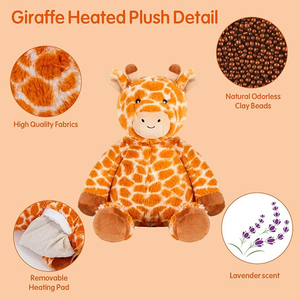 Microwavable Stuffed <strong>Giraffe</strong> Animals for Cramps Pain Lavender Scented Heatable Weighted <strong>Giraffe</strong> Plush Toy <strong>Gift</strong> for Boys Girls - Product Image 2